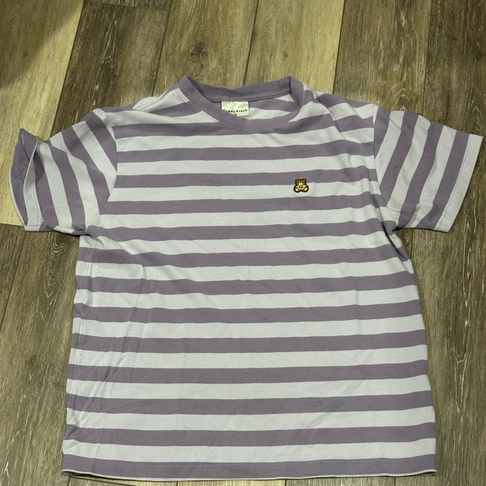 Teddy Fresh Purple and White Striped Tee